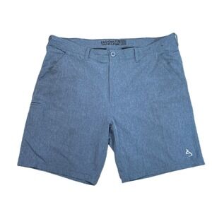 Hook & Tackle Men's Size 40 Blue Heathered Performance Fishing Shorts outdoors